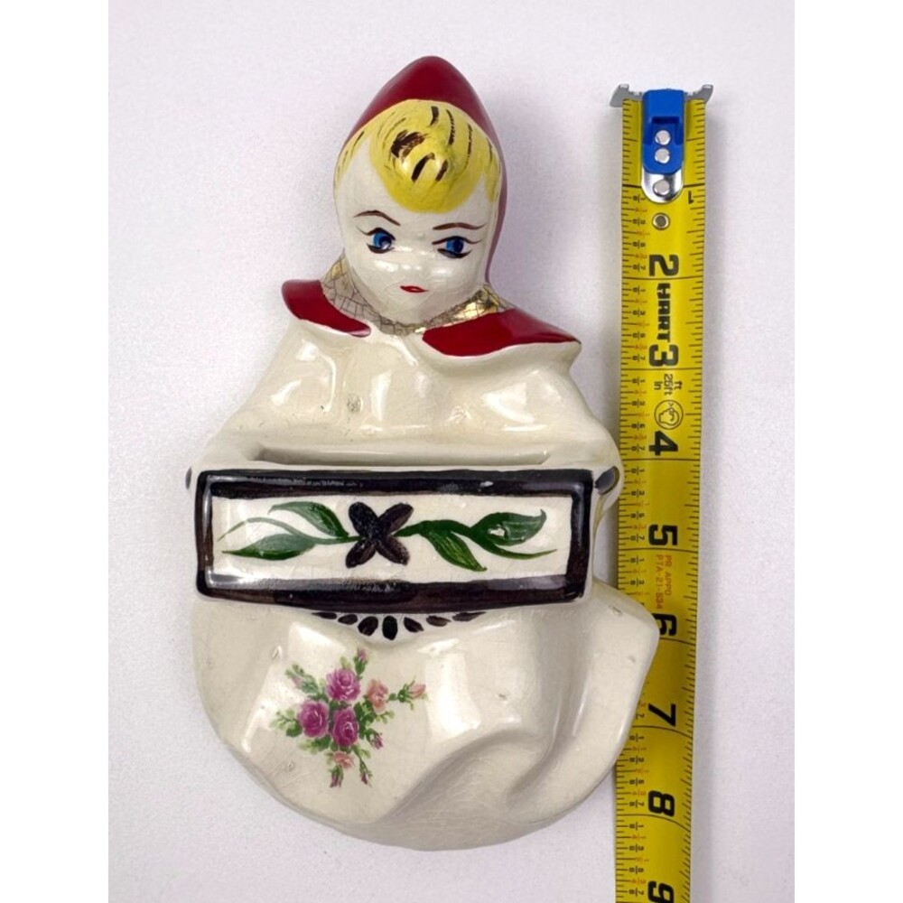 VTG Hull Ware Little Red Riding Hood Wall Pocket Planter Vase - Picture 16 of 16